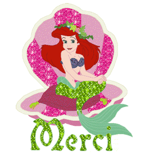 Gif animé merci la petite sirene